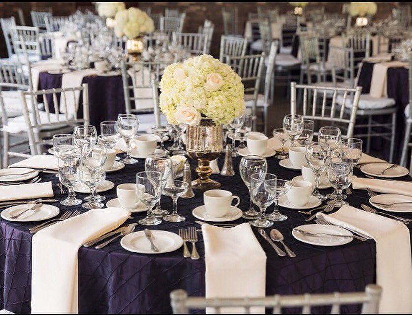 Our purple pintuck linen is still as popular as it was when we 1st got our hands on it! We love purple for weddings!