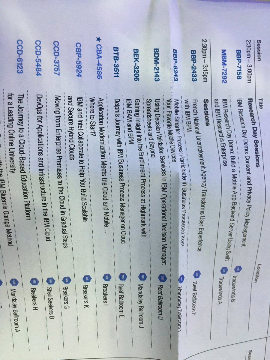 Look what session got a ⭐️ @IBMChampions <a href="/IBMInterConnect/">IBM InterConnect</a> <a href="/MarkyRoden/">Marky Roden 👍</a> be there today! #ibminterconnnect