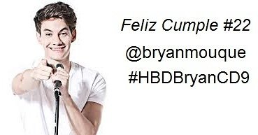 CD9COLOMBIA's tweet image. Como pasa el tiempo ya son #22 felicidades @bryanmouque que la pases Genial te deseamos lo mejor desde #Colombia