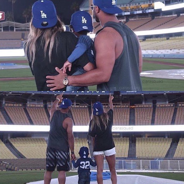 TeamCurtains's tweet photo. Future baby daddy #RussellWilson visits the Dodgers Stadium with his girl #Ciara & #BabyFu… https://t.co/qm1OHSOTsL https://t.co/QjidcFTdEi