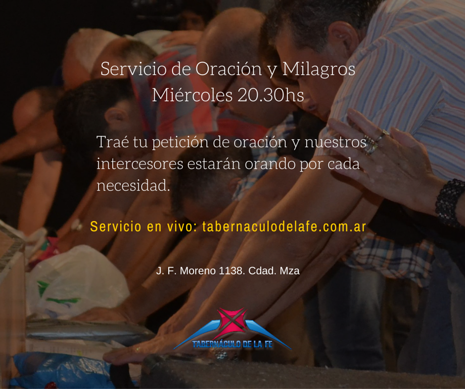 tabdelafe_mza's tweet photo. Noche de #Oración y #Milagros. Te esperamos! Hoy 20.30hs.
@RadioB923fm @danielrojasg3 @BandaG3Mendoza @NoryRojas https://t.co/T2QmLiRHRs