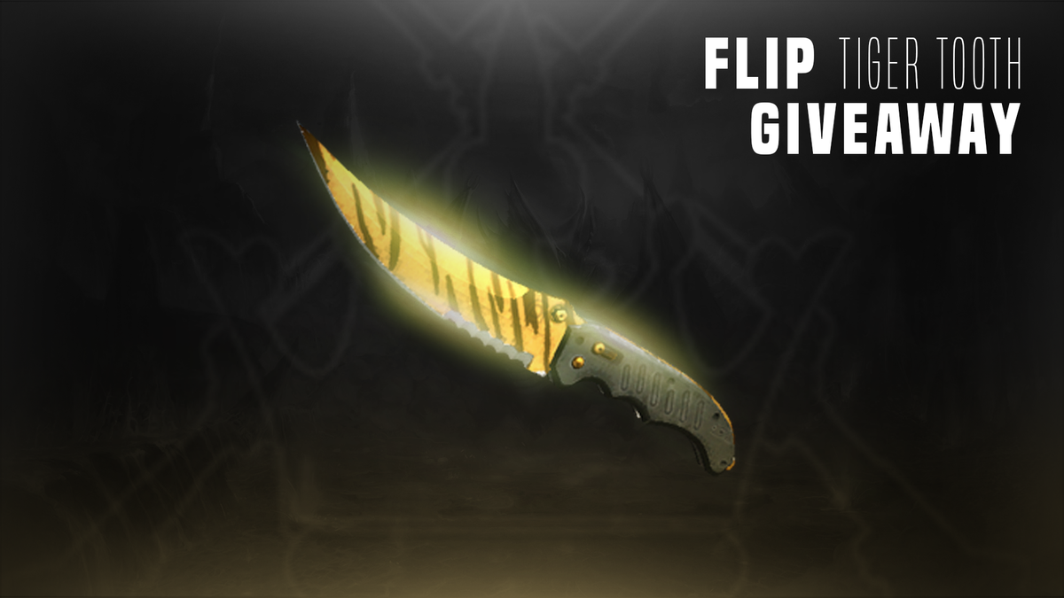 _CSGOROYAL's tweet photo. TIME FOR OUR FIRST GIVEAWAY:
#CSGOgiveaway 
FLIP KNIFE TIGER TOOTH GIVEAWAY
JUST RT AND FOLLOW TO ENTER
GOOD LUCK! https://t.co/Z0TOG6g8OK