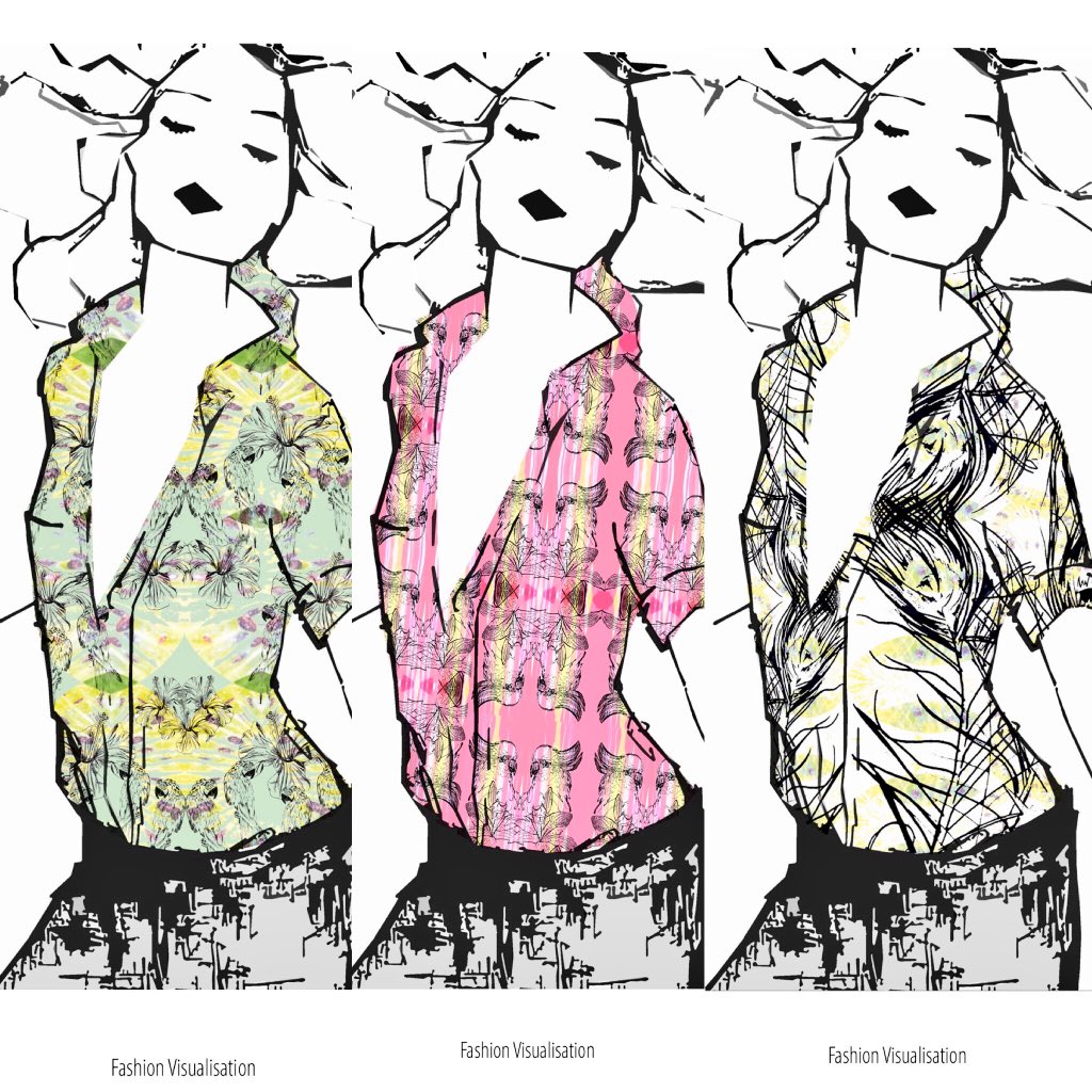 ABtextiledesign's tweet photo. Fashion illustration with my tropical themed digital designs #fashion #textiles #pattern #design #printpattern #art https://t.co/g7JMhFqVyl