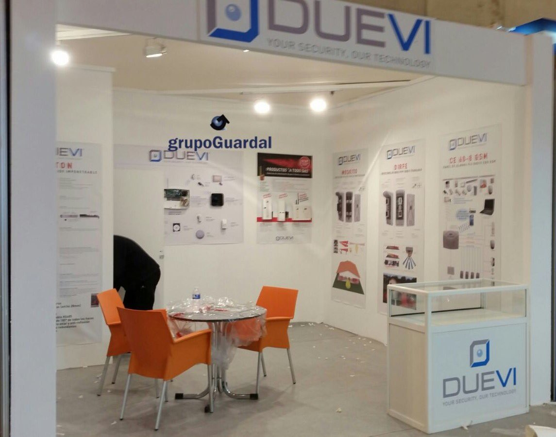GrupoGuardal's tweet photo. Estamos en #SICUR2016 con nuestra representada DUEVI. Estás a tiempo de visitarnos !! https://t.co/aE6ziqaUkZ