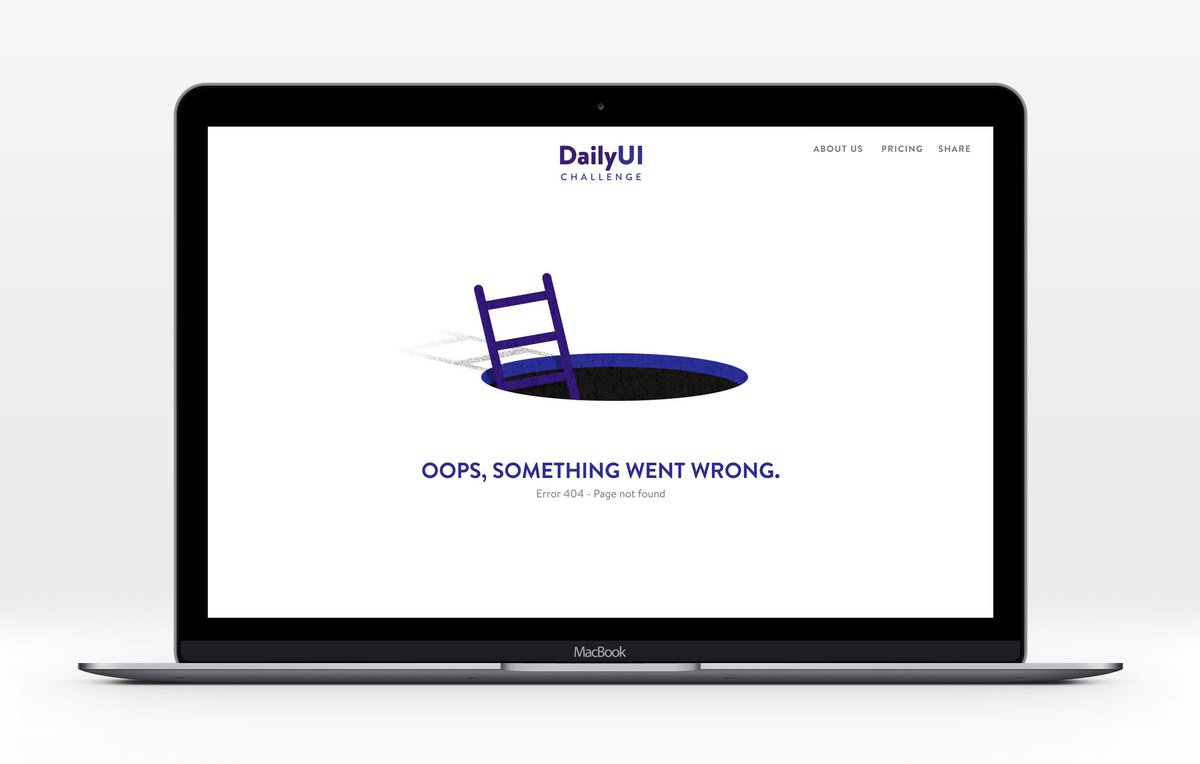 SimoPerinDesign's tweet photo. In my @Daily_UI today "something went wrong". This is my #404page . #UI #web #inspiration #dailyUI https://t.co/3ebZHFS18r