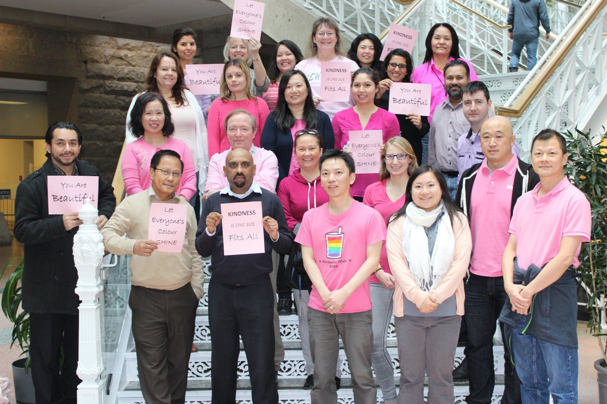 fnha's tweet photo. More FNHA staff showing support for @pinkshirtday! #PinkShirtDay #PinkItForward https://t.co/pAUnuxRnJa