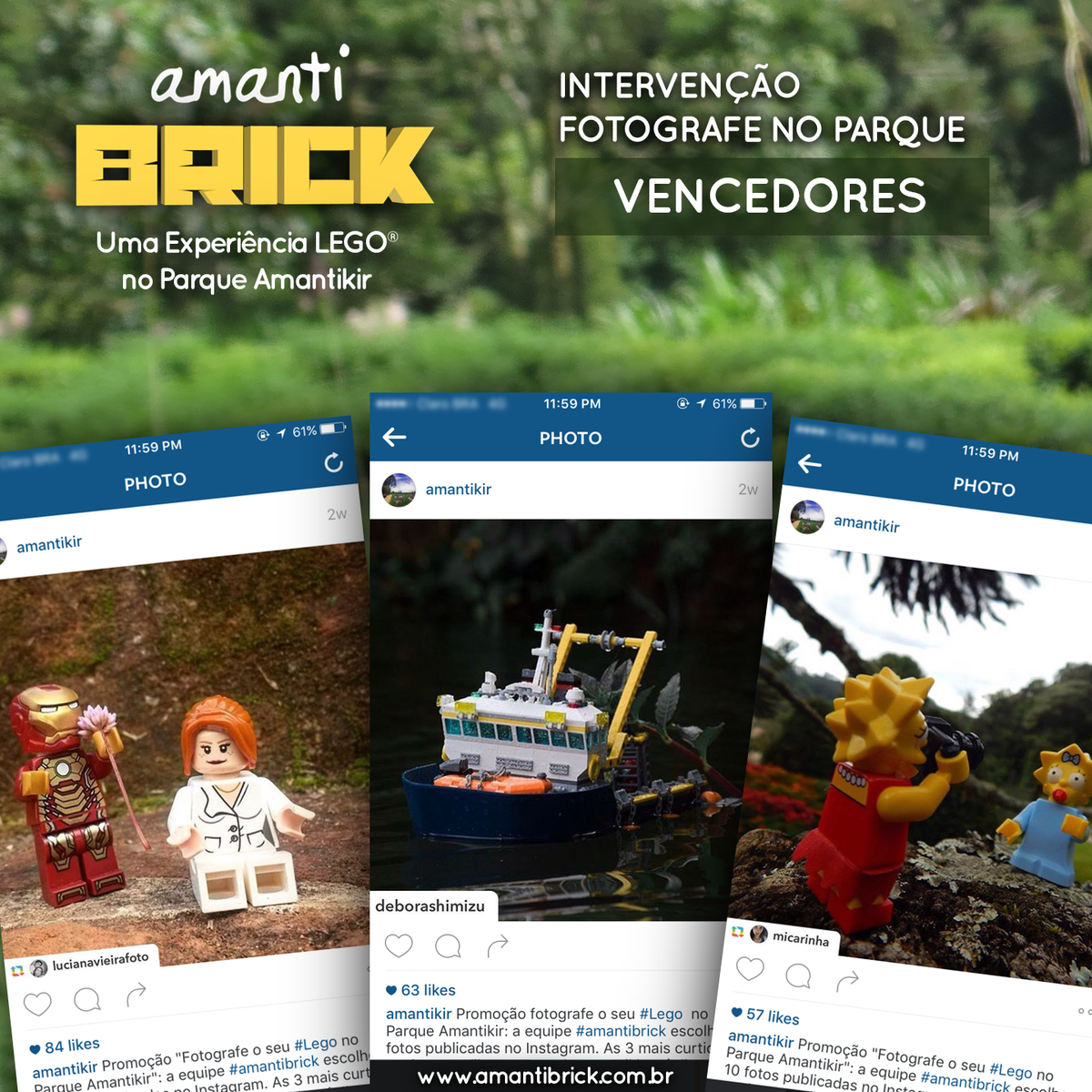 Parabéns aos vencedores; lucianavieirafoto, deborashimizu e micarinha! #amantibrick bit.ly/amantibrick