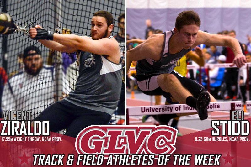 Congrats to <a href="/UIndyTrack/">UIndy Track & Field</a>'s Eli Stidd &amp; Vincent Ziraldo, #GLVCtrack &amp; Field Athletes of Week athletics.uindy.edu/news/2016/2/24…