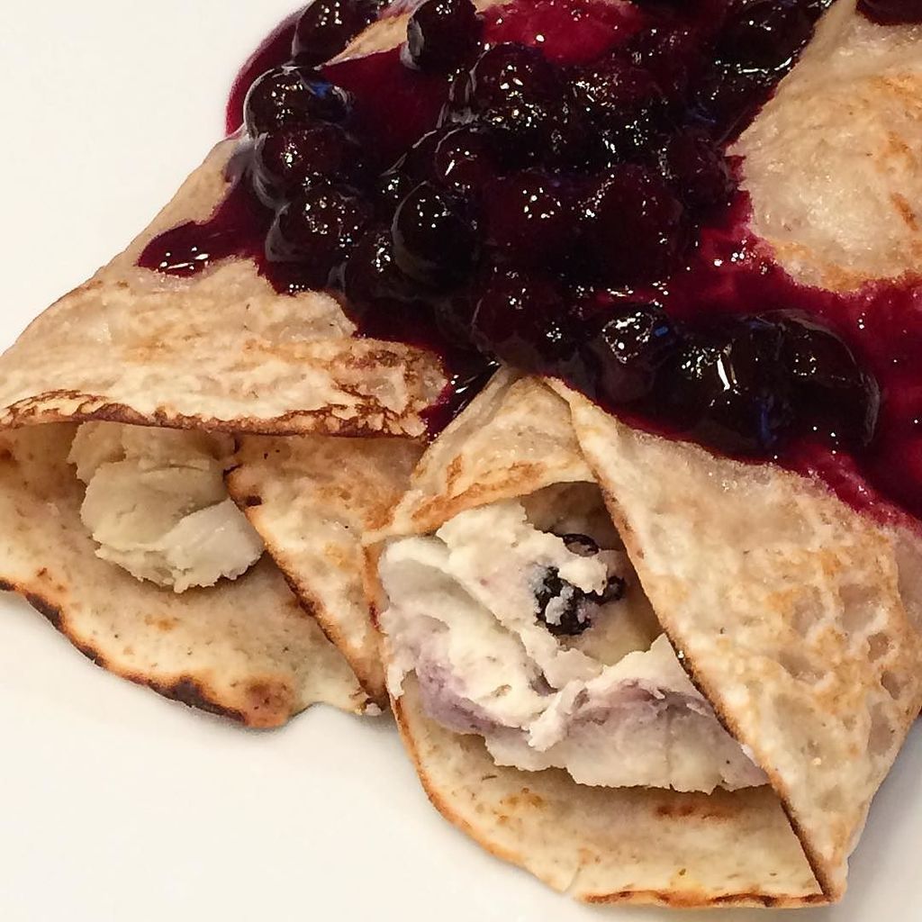 ZengarryVeg's tweet photo. Crepes stuffed with #Zengarry Rosemary Blueberry Chevre and dripping with Citrus Blueberry… https://t.co/IEStkOWLIk https://t.co/oy2qh1mfzd