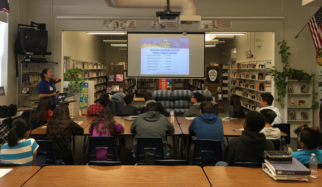 CarmMSLibrary's tweet image. Why you should make College part of your future @CarmenitaMS  #CollegeandCareerDay