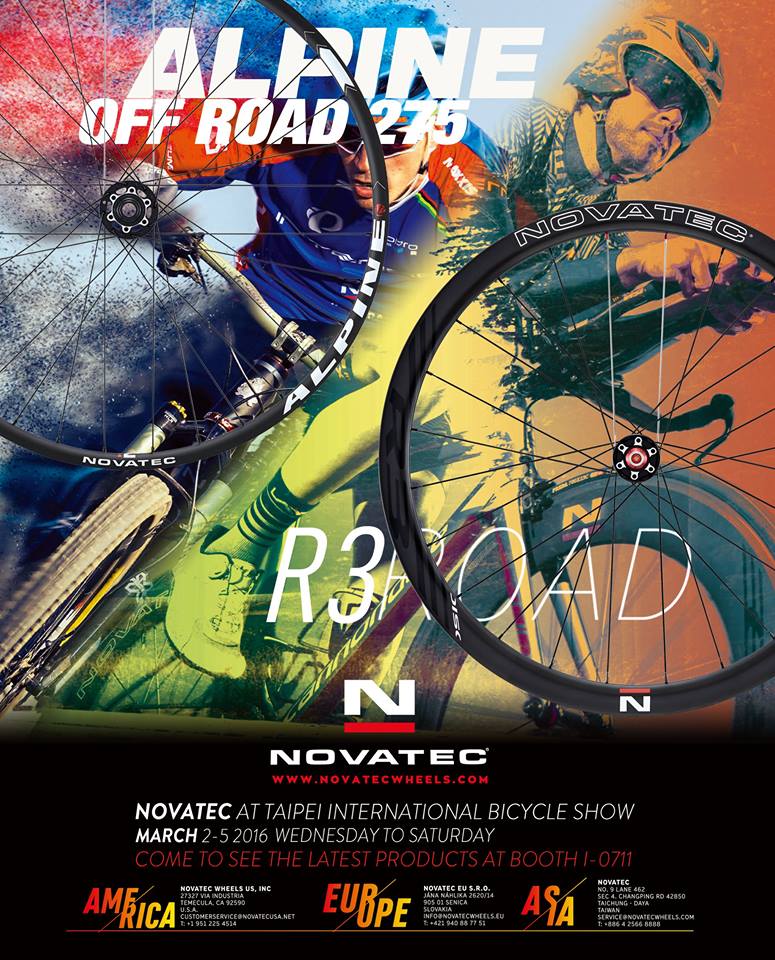 Will you be attending the 2016 Taipei Cycle Show? We would love to show the new product selection! Find us at I0711!