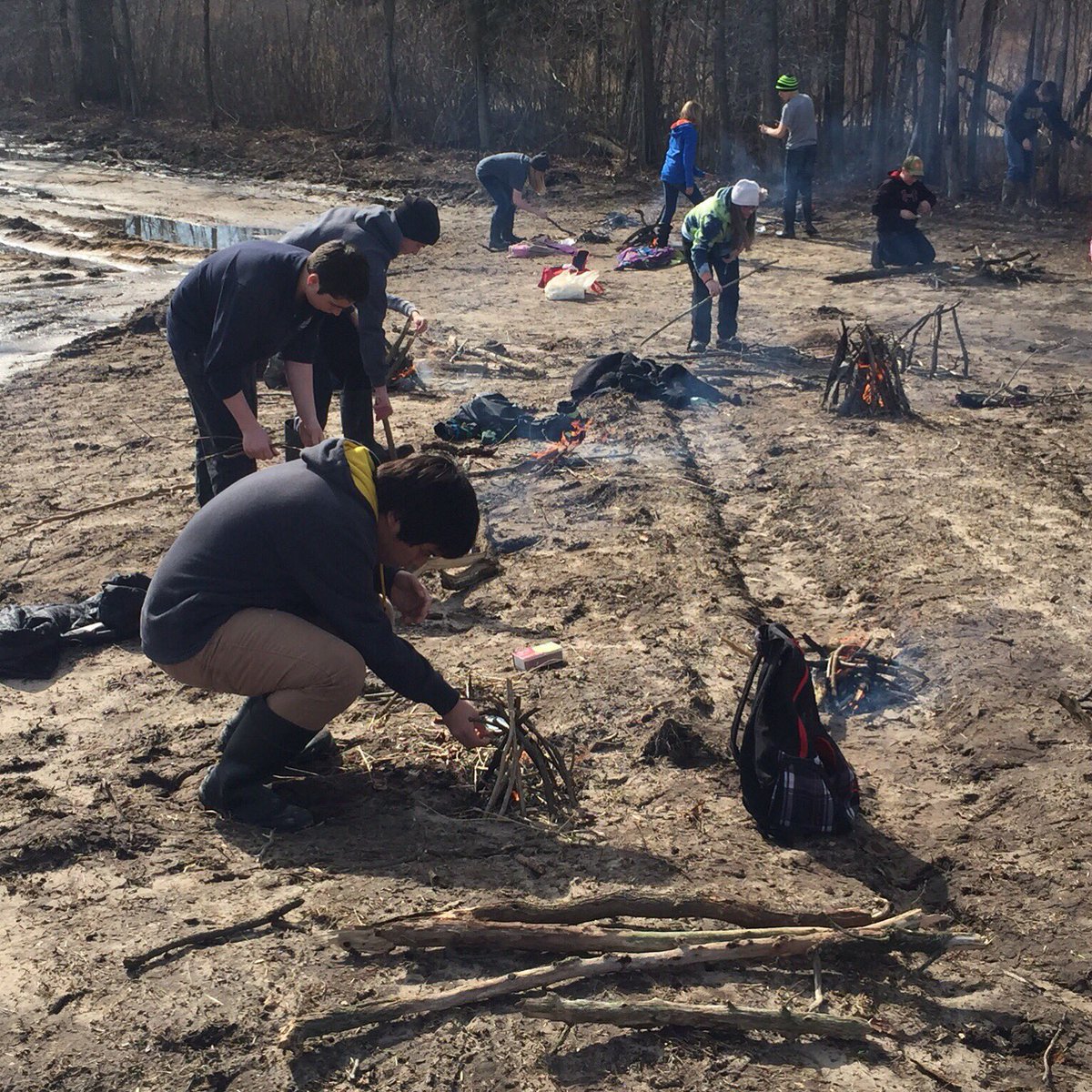 STREAMSchool's tweet image. #streamschool students have been studying #wintersurvival skills. #theymadefire #miched #htownstrong #pbl #pblchat