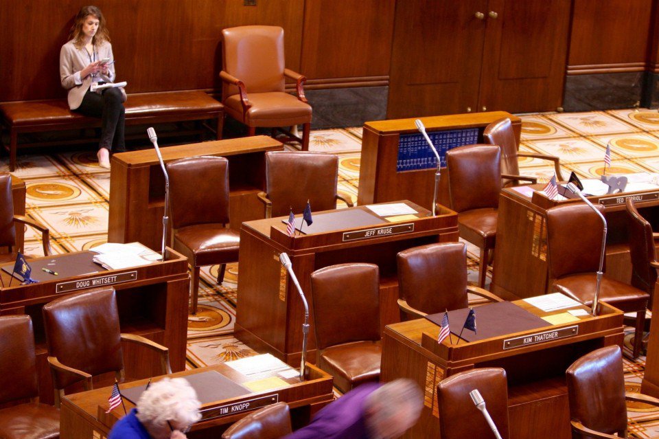 DeschutesGOP's tweet photo. No-show Senate Republicans block floor session https://t.co/lEJFApnk5h https://t.co/QmvyXFYF0u