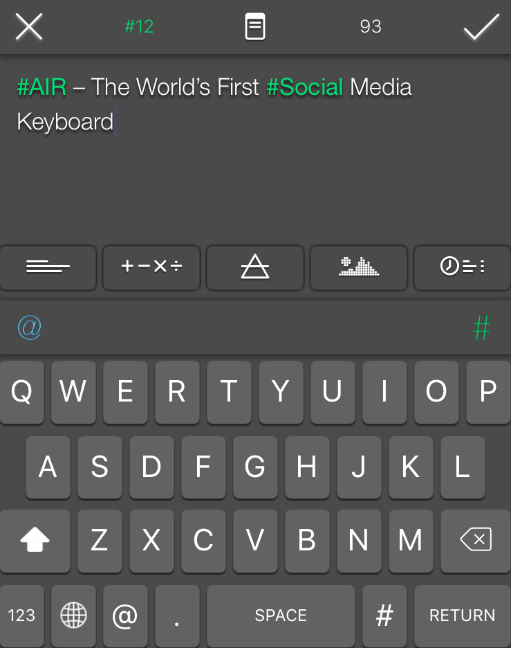 AIR_Keyboard's tweet photo. Bubbl launches Air, the ‘world’s first’ social media keyboard https://t.co/w0ZeLI31Kw via @VentureBeat https://t.co/YjbvlCh7uy