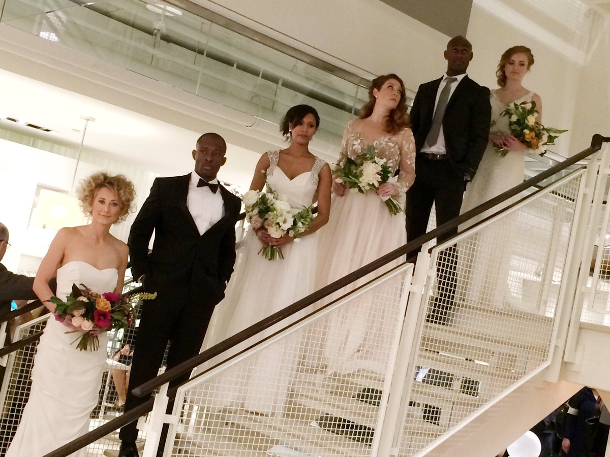 The beautiful models we styled for tonight's #bosweddings event, all dressed up! @BosMagEvents