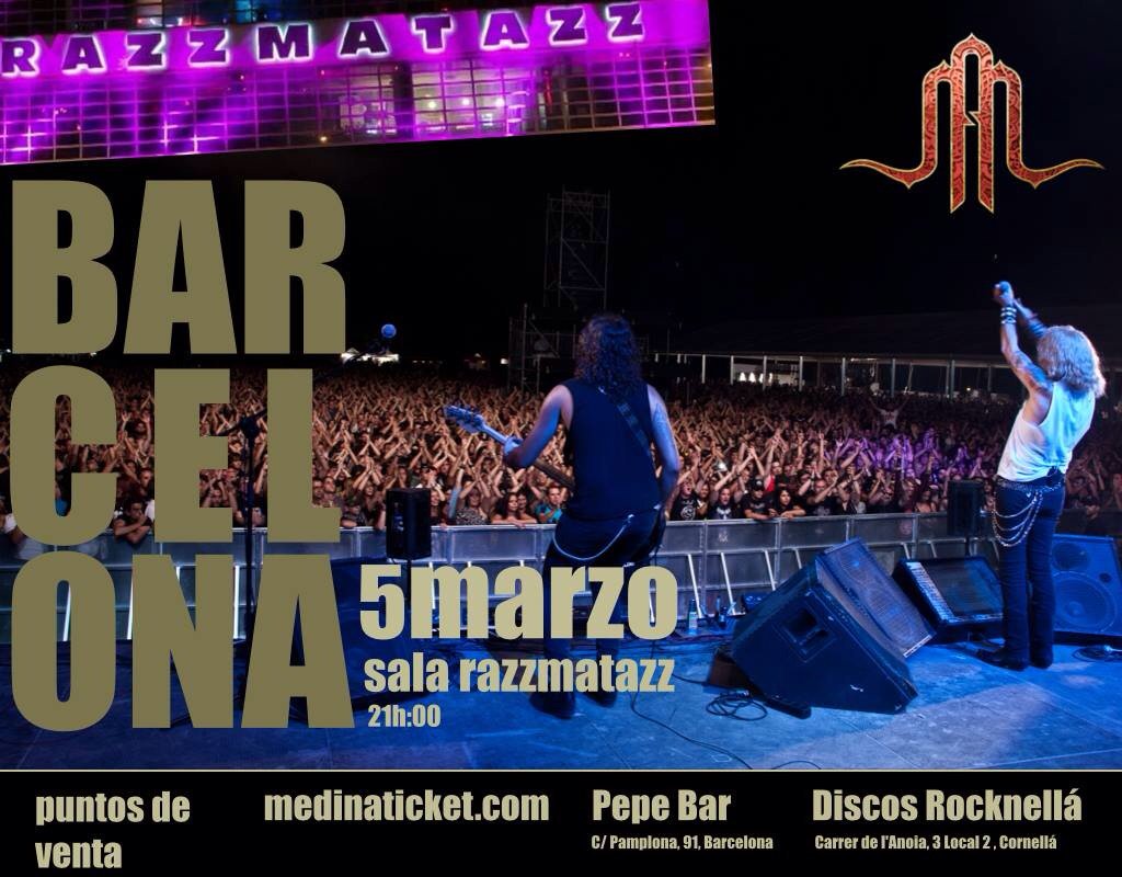 Queda poquito para volver a Barcelona. 5 de Marzo en Razzmatazz !!