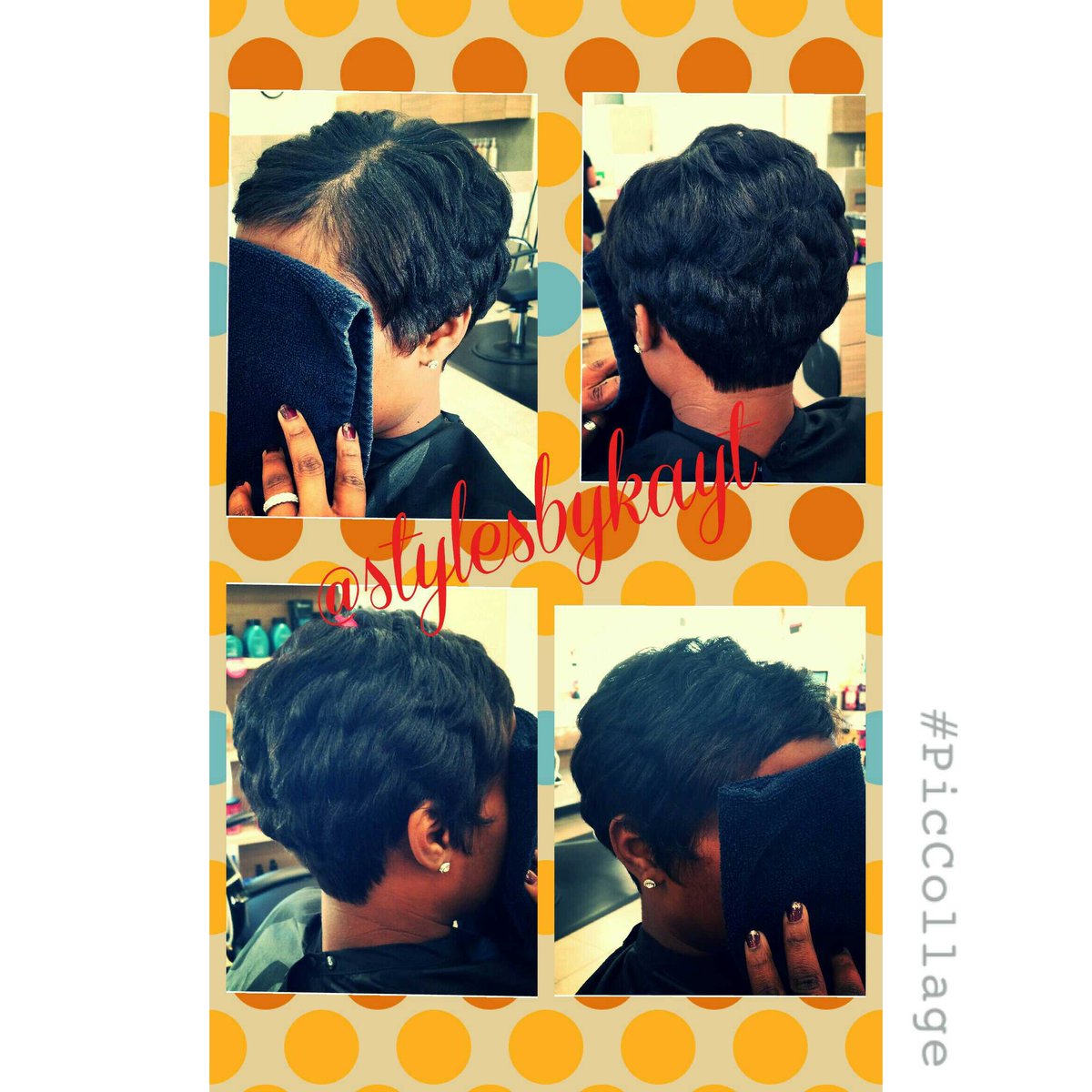 Kayt1102's tweet photo. Haircut &amp; Style #relaxedhair #shorthairstyles #flatironcurls #MyHCLook #MyGhentHairCuttery https://t.co/dLylYzBt99