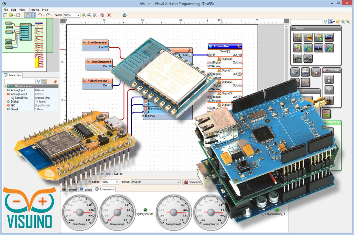 bmitov's tweet image. Released #Visuino Graphical Development for #Arduino 7_7_0_64 + improved ESP8266 PWM support
visuino.com