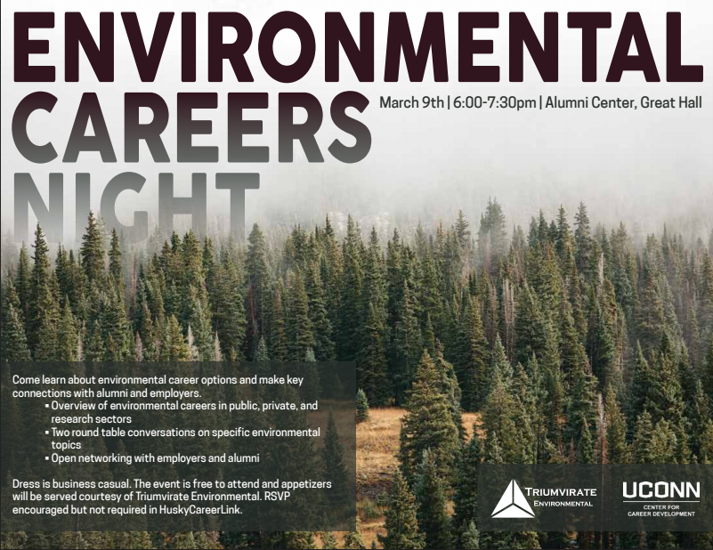 UConnREClub's tweet photo. Interested in a potential environmental career? Check this out and see what there is to offer! https://t.co/zSYvVy1q8K