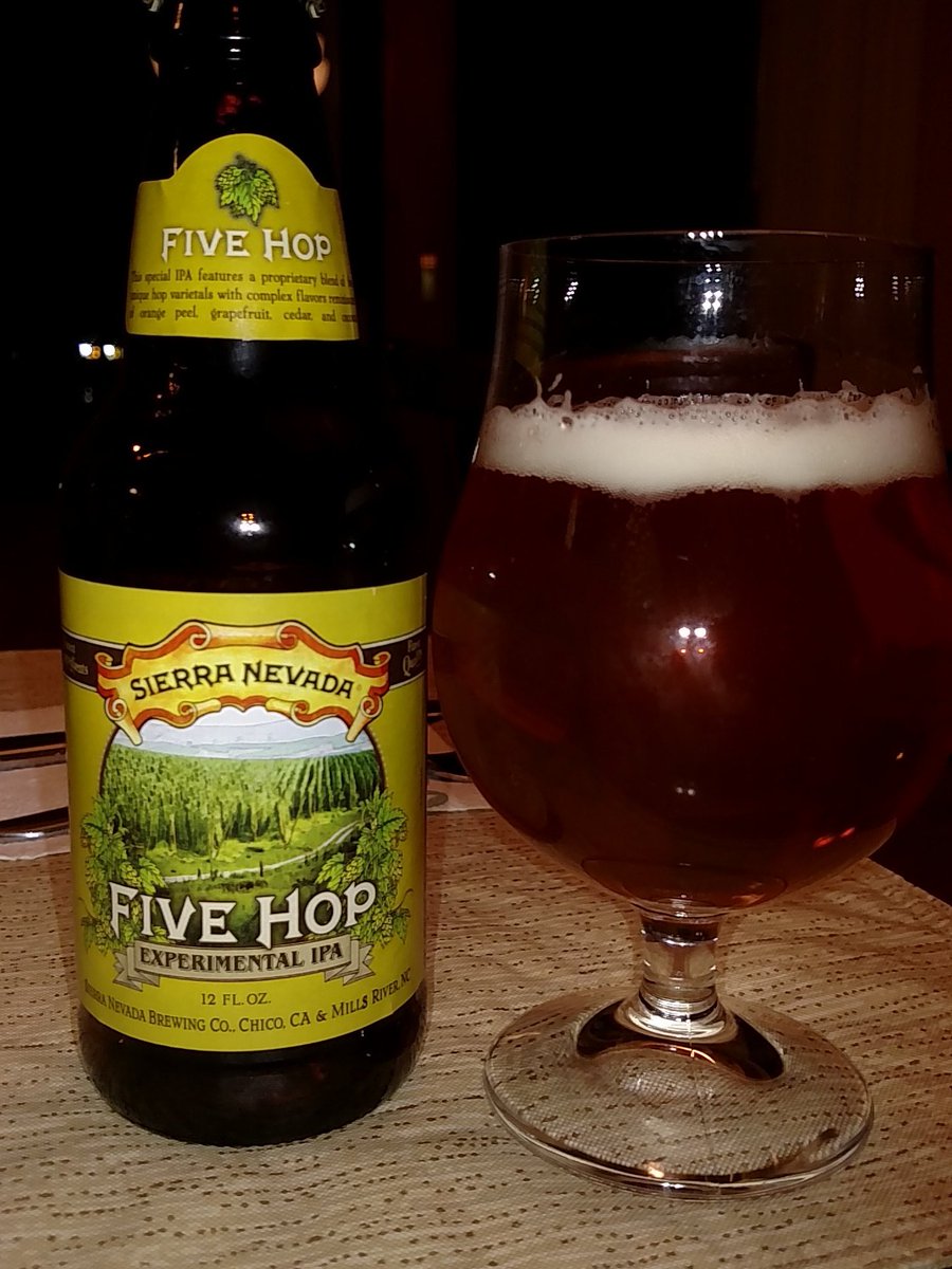 beesbigbeerblog's tweet photo. Five Hop Experimental IPA, usually college is for experimenting, but this rich citrus IPA can get a pass. 8.4/10 https://t.co/hM87gqkQ05