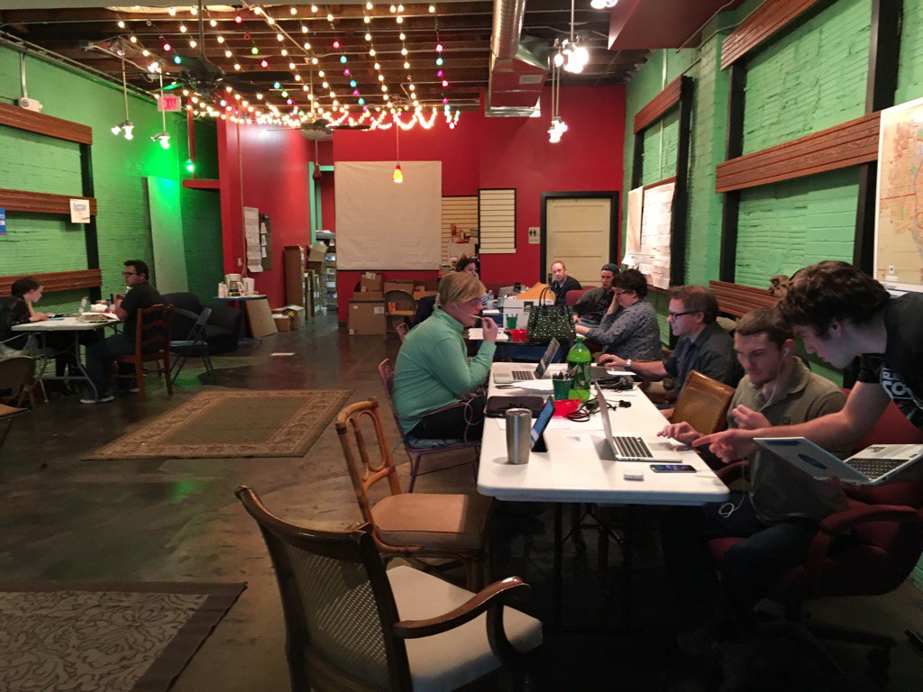 derek_blair's tweet photo. Phone banking in Wichita. #FeelTheBern #IctBernie https://t.co/w2uYONQxAP