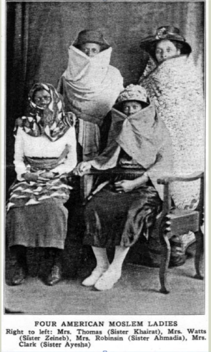 EqualEntrance's tweet photo. Black Ahmadiyya Muslim women of 1920s—https://t.co/41IGkhLtH9 #SadiqMosque #BlackHistoryMonth @schanmalik https://t.co/nxO3mO0E6e