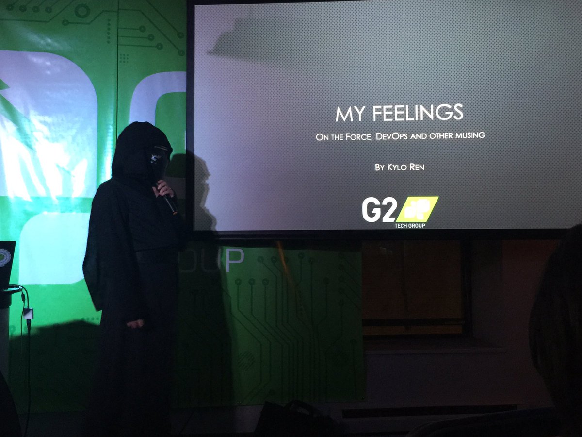 judngu's tweet image. Guest speaker at #bostondevops #starwars