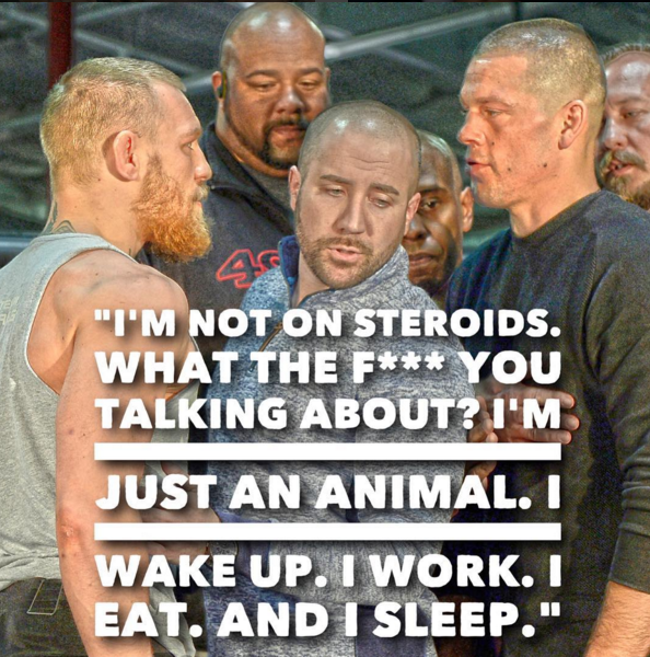 SportsCenter's tweet photo. Nate Diaz accused Conor McGregor, and the entire UFC, of using steroids.

McGregor didn't take kindly to that. https://t.co/ij87TIzDDW