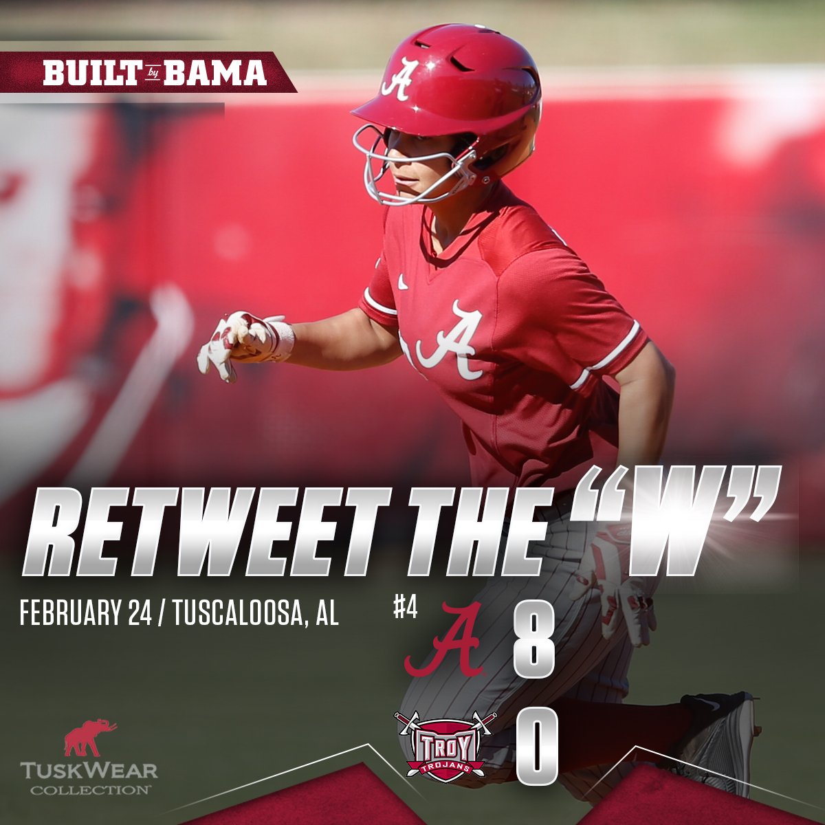 UA_Athletics's tweet photo. #RollTide @AlabamaSB wins 8-0 over Troy. Mari Cranek belted her first career home run in the 4th Inning. https://t.co/8nhSZ64b9w