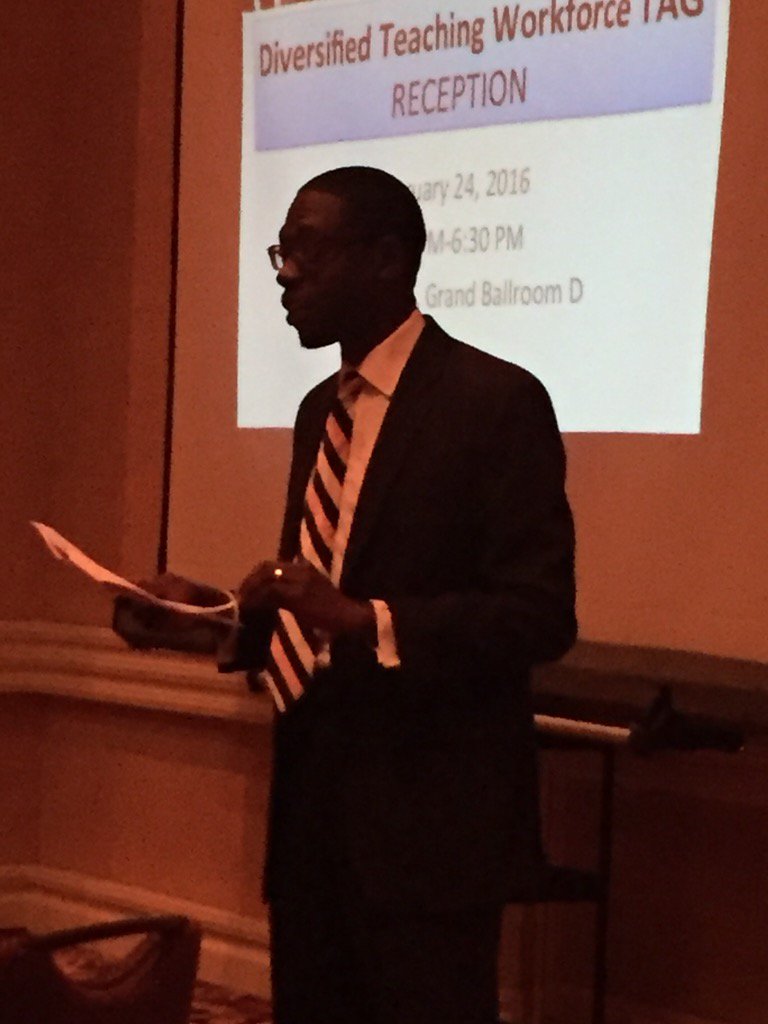 MargaritaBianco's tweet image. Diversifying Teacher Workforce award winner Dr Travis Bristol congratulations @TJacksonBristol @AACTE #AACTE16