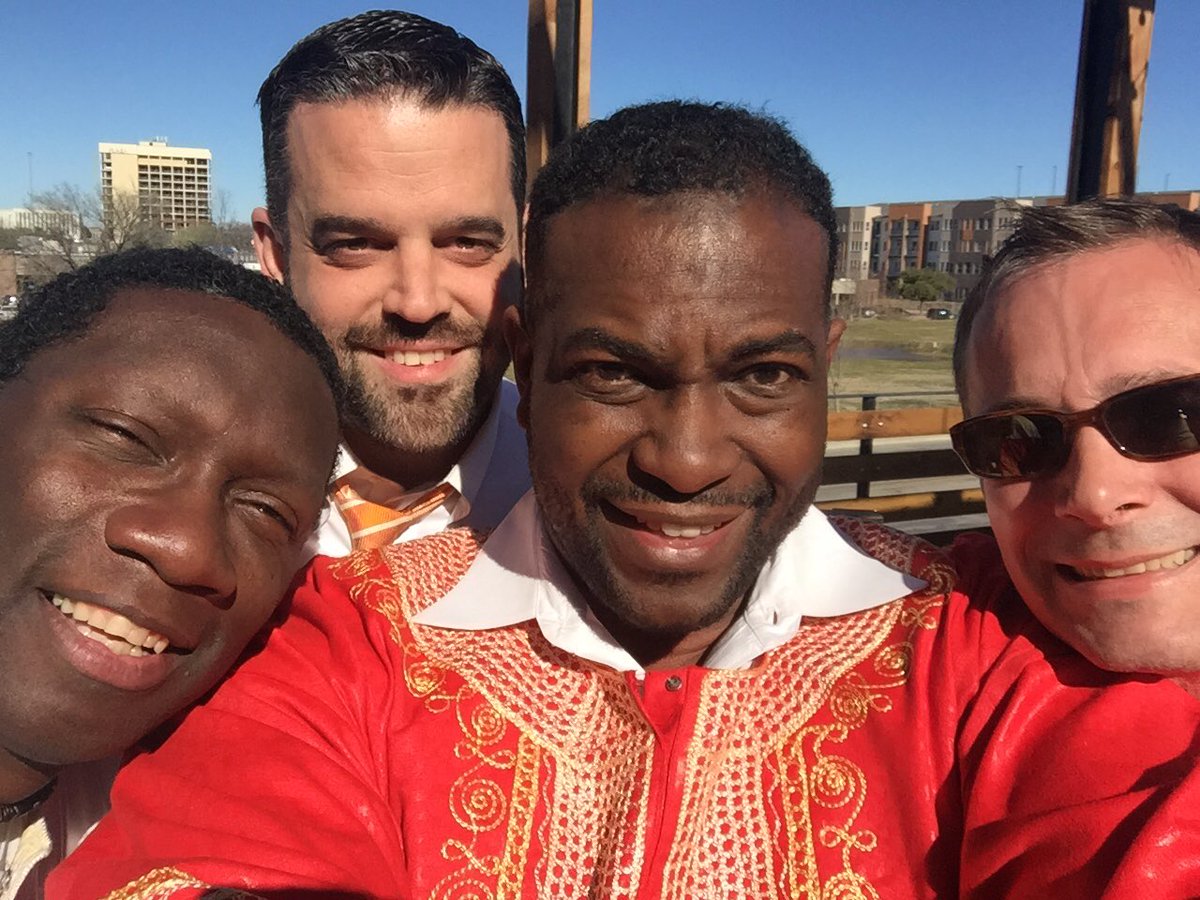 Freshman fellas selfie after council meeting at Alamo Drafthouse