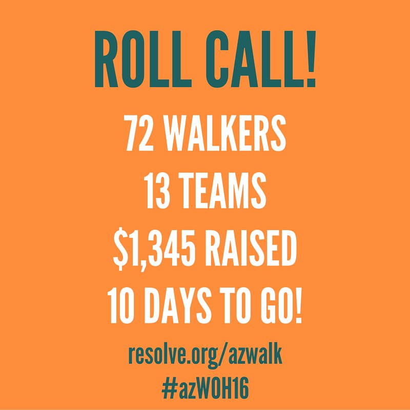 AZWalkofHope's tweet photo. 10 DAYS to go for @resolveorg's AZ Walk of Hope #azWOH16 Register today at https://t.co/Gy0kU3TRn6 https://t.co/upTOXG6zih