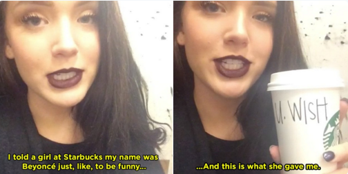 BuzzFeed's tweet photo. This is what happens when you tell Starbucks your name is Beyoncé https://t.co/GmqYcpLPK2 https://t.co/7J8JuGFbvO