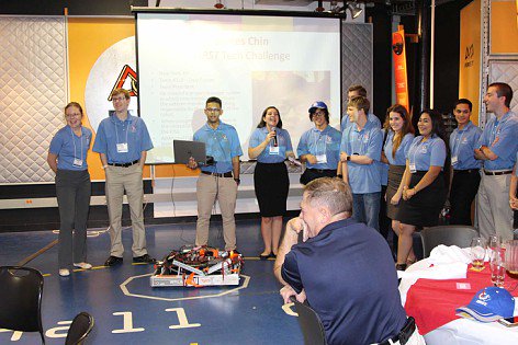 FIRSTDeansList's tweet photo. Throwback to when the Dean's list winners spontaneously built a robot overnight in one of their hotel rooms. https://t.co/Q1ogpmzliS