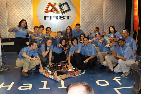 FIRSTDeansList's tweet photo. Throwback to when the Dean's list winners spontaneously built a robot overnight in one of their hotel rooms. https://t.co/Q1ogpmzliS