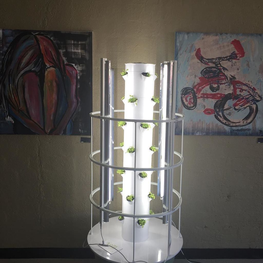 EMilioMils's tweet photo. "Tower art #verticalfarming #localharvest #aeroponics #towergarden #futuregrowing #localf… https://t.co/SfMVov9lBX https://t.co/kLxTphSmfk