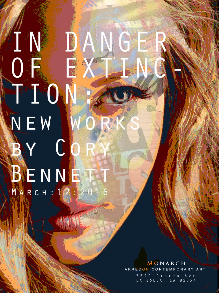 Monarch_FineArt's tweet photo. Join us on March 12th for the opening of #CoryBennett #soloshow in #LaJolla
#ContemporaryArtist #urbanart #sandiego https://t.co/DQvHOldc9K