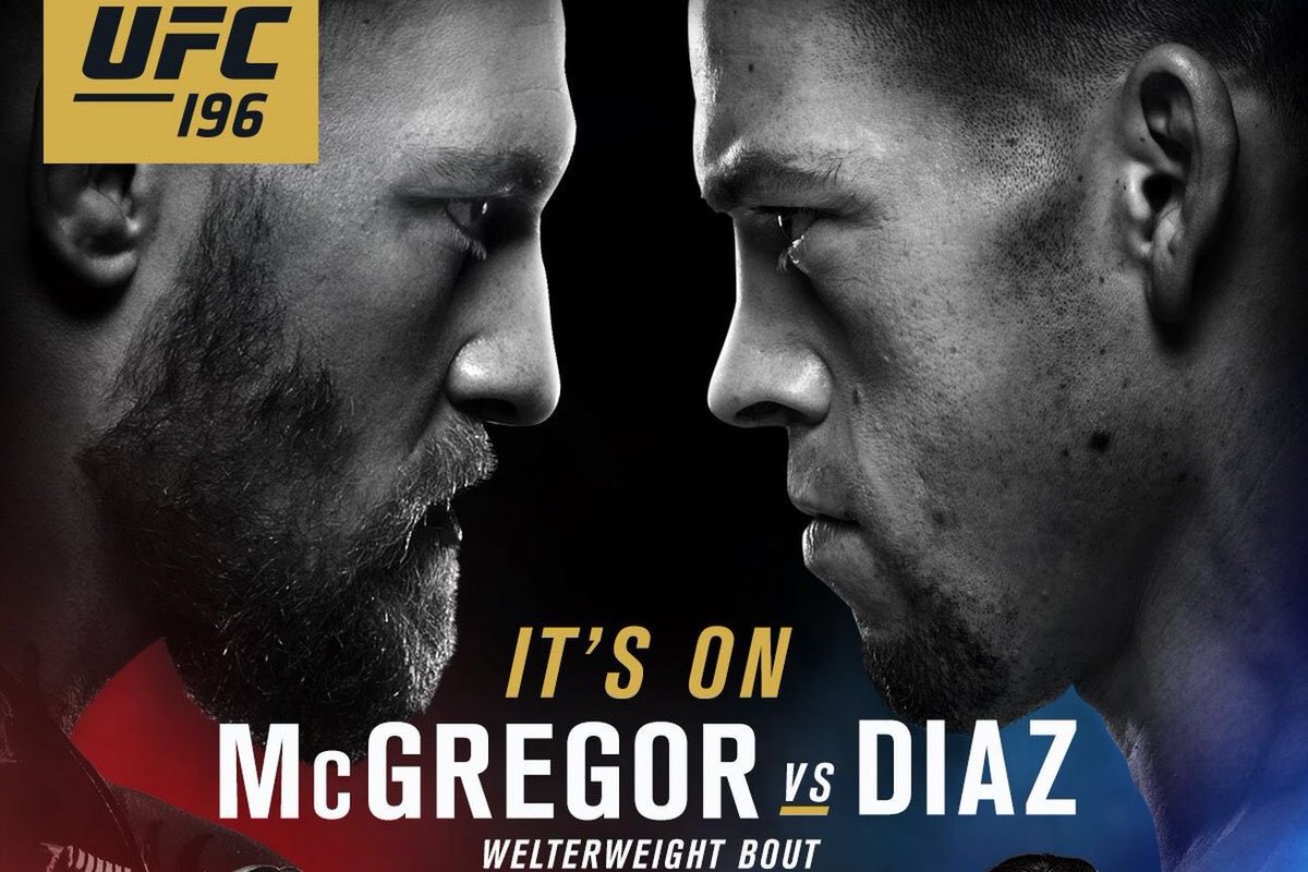 MidwayBulldogs's tweet photo. UFC 196 McGregor vs Diaz!! Sat. March 5th!! $10 cover. First come, first serve! No reservations! https://t.co/CQbN7mEXDR