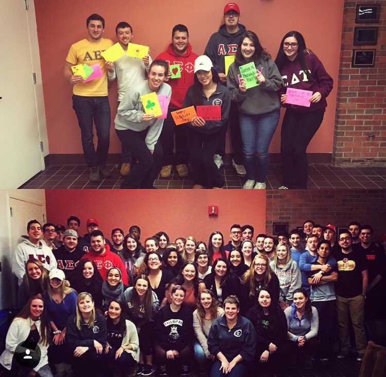 The sisters of ΣΔΤ had such a fun time tonight making cards for the Catskill Hospice Center with ΑΣΦ, ΠΔΧ, and ΑΕΠ