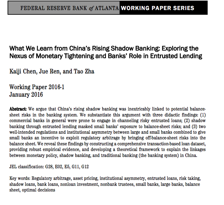 d.repec.org/n?u=RePEc:fip:… … What we learn from China's rising shadow banking: @AtlantaFed  @RePEc_NEP_MAC