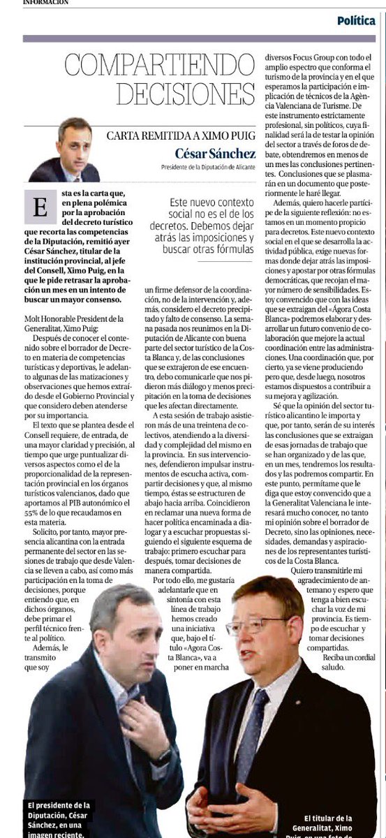 LuismaPizana's tweet photo. Comparto esta carta de @sanchezcesar a @ximopuig cuyo fondo y forma reflejan su modo de hacer política constructiva https://t.co/leKLiZQhH7