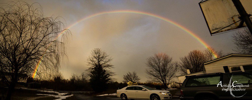 ArtfullyBrewed's tweet photo. @Your4StateWX @FOX43Weather @WGAL @abc27News Yesterday's Rainbow after the storm https://t.co/bt0yadz2tR