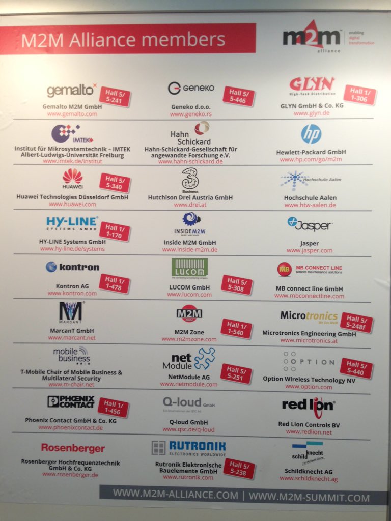 M2M_Alliance's tweet photo. #emb2016 Visit our members @GemaltoDE @GenekoOnline @HuaweiEntDE @Kontron @Microtronics @PhoenixContactD @Rutronik https://t.co/TfTMURzpHq