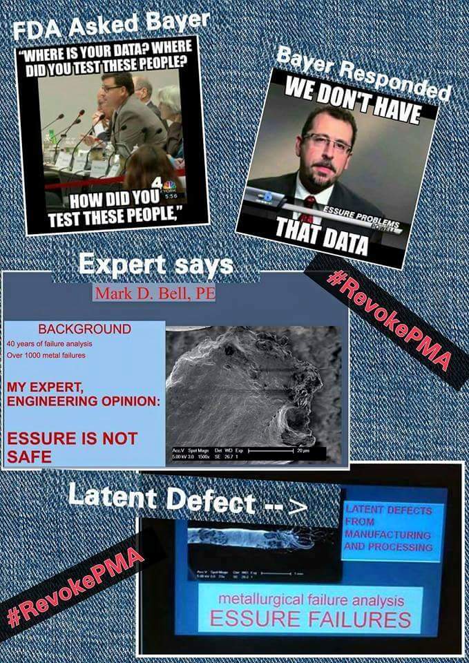 debralogan2000's tweet photo. #essure #essureproblems Where is that Data @bayer? The world is waiting 4 it! #REVOKEPMA #latentDefect https://t.co/jMFV9aN9gh