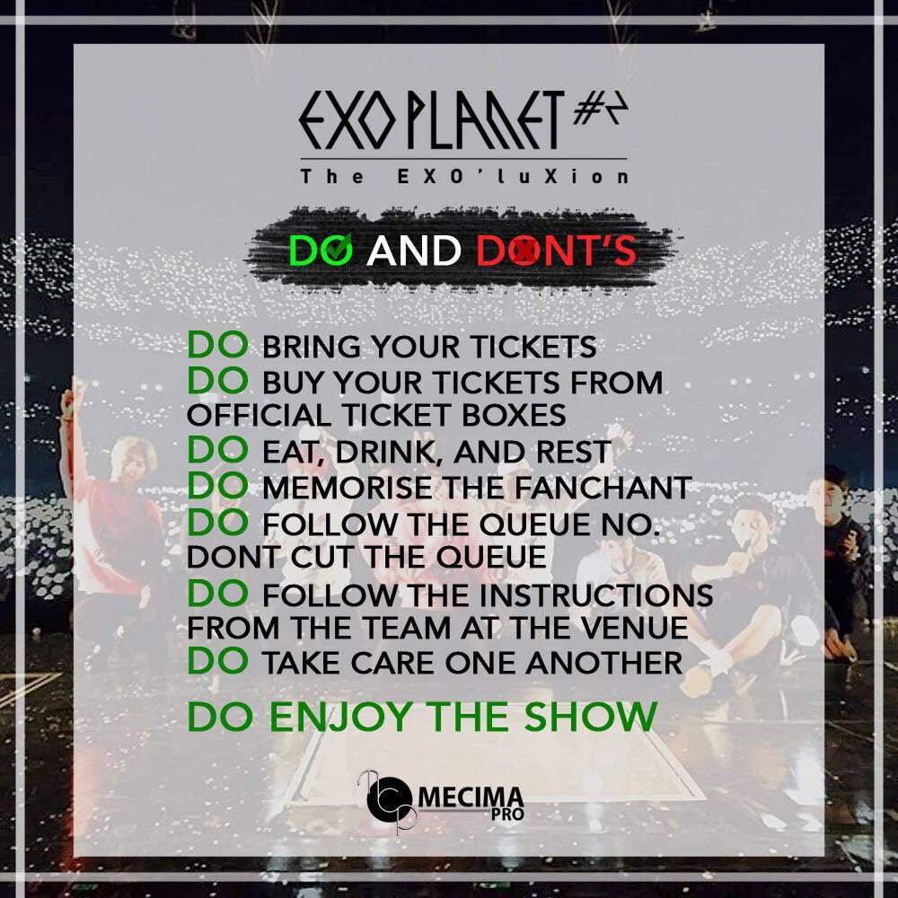 kpopzoneID's tweet photo. Buat yg uda dapet tiket #EXOLUXIONinJKT jgn lupa baca ini dulu yah. Jadilah EXO-L yang bersahaja! #eah #kpopzone https://t.co/FGk4ZB3s3E