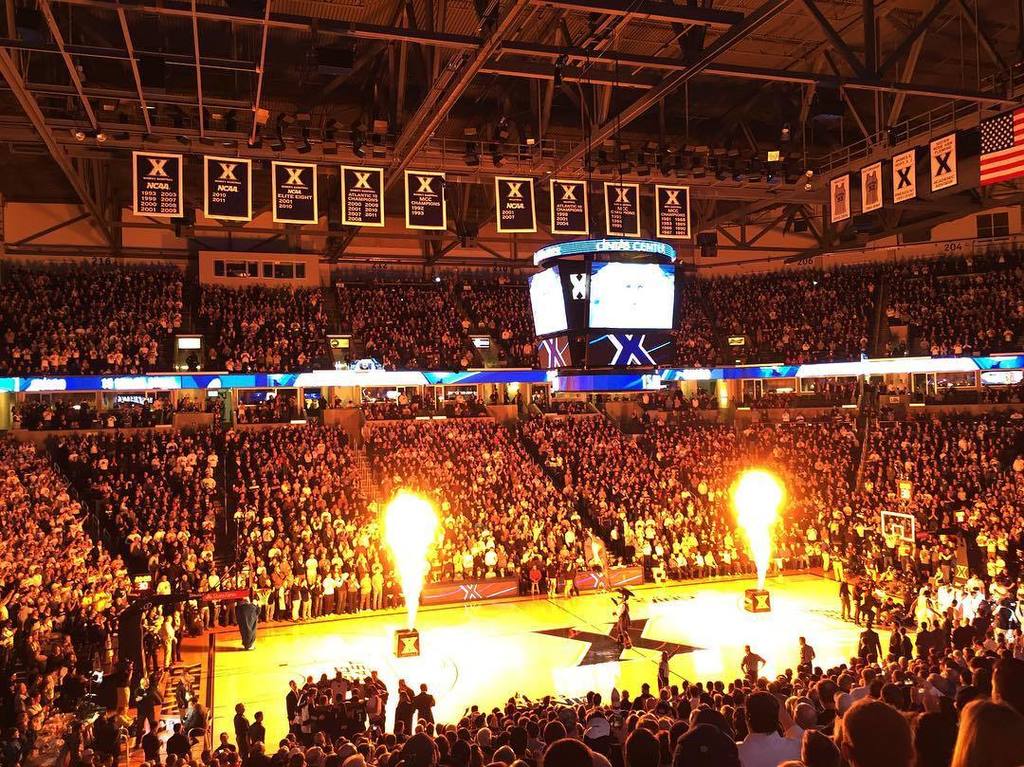 PulseStadium's tweet photo. "DOWN GOES N[umber1nolonger]OVA!! ⚔🙌🏼 #makewayfortheheels" from insta by g.rost_44 #Xavier #Villanova #CintasCenter… https://t.co/l2n4AV62dl