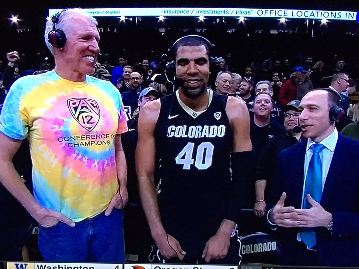 Bill Walton, working on television, looking like the guy trying to sell you shrooms in a baggie at a Phish concert.