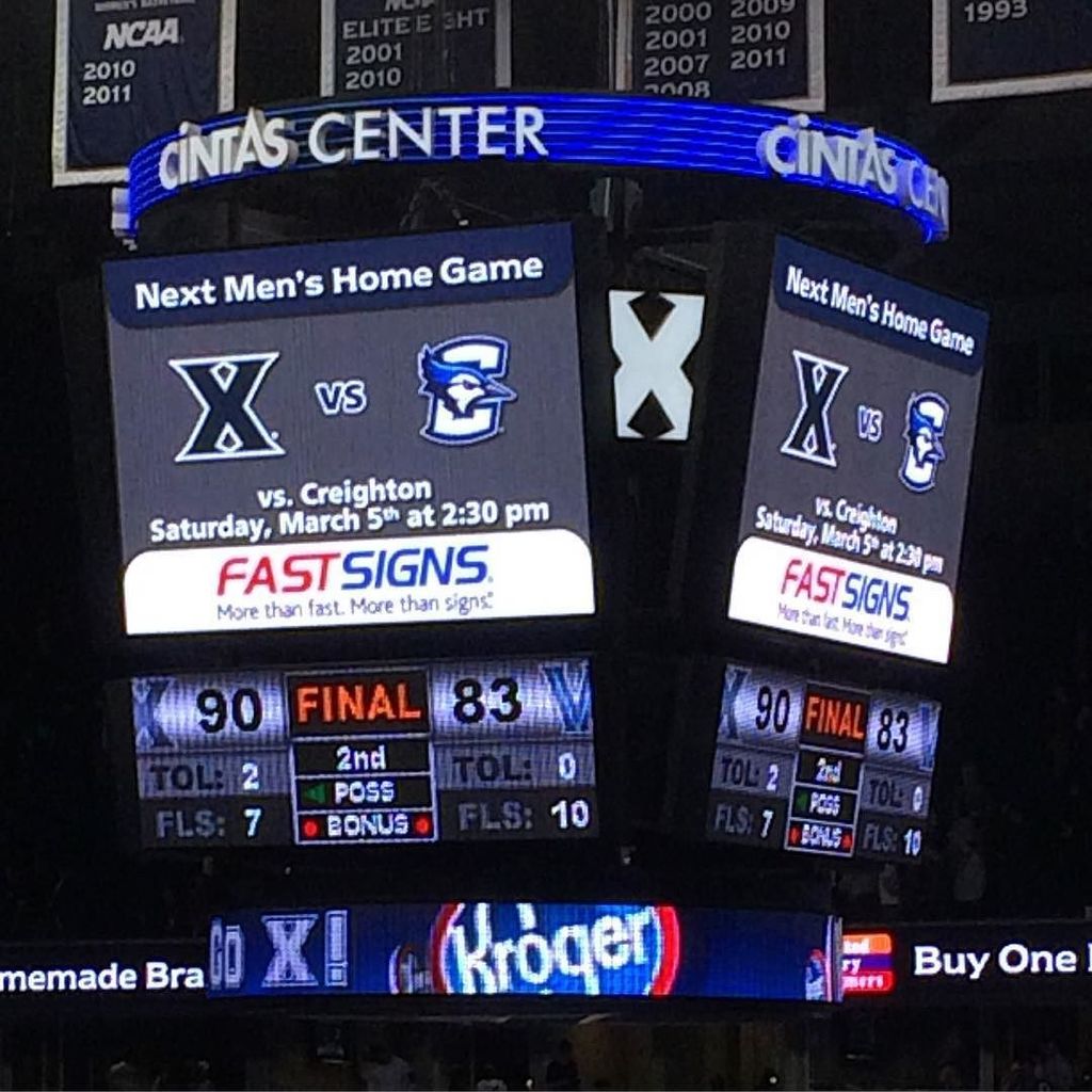 PulseStadium's tweet photo. "Down goes No.1!!!! X over Nova!!!! #letsgox #musketeers #xavierbasketball #xavier" from insta by rhinowku #Xavier … https://t.co/aMI8EpUaiT