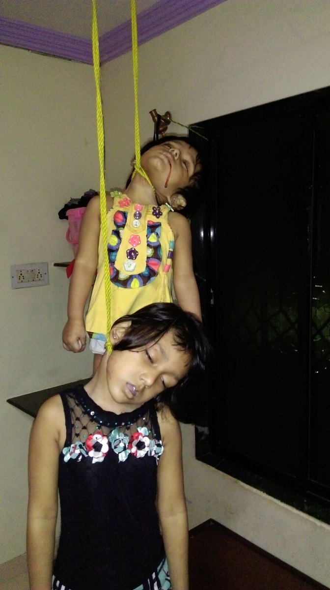 two girl hanged