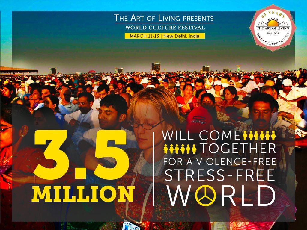 LICGanu's tweet photo. #World #Celebrating diversity @WCF2016 is #EpicTruth 
#35YrsofArtofliving @SriSri

#Power of #Peace
#WorldPeace https://t.co/4JV4jvPkZU